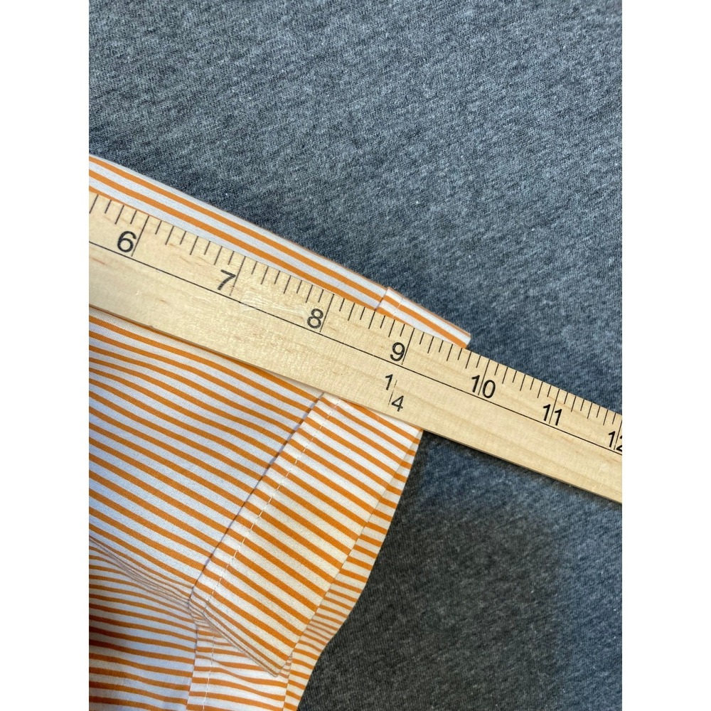 The Quacker Factory Orange Stripe Butterfly Button Up Shirt Women's Small - Picture 14 of 14
